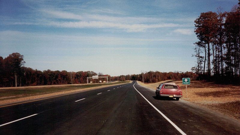 A view of where the Route 55 Freeway begins in New Jersey.